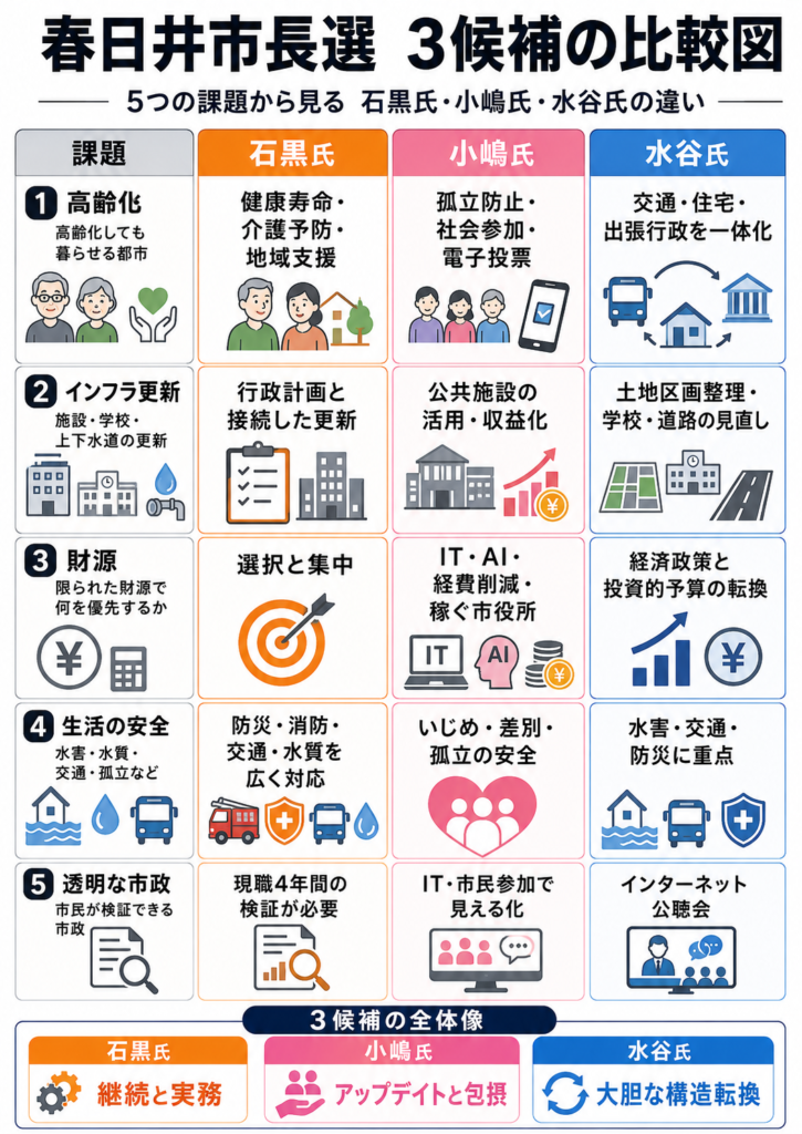 春日井市長選挙の争点
