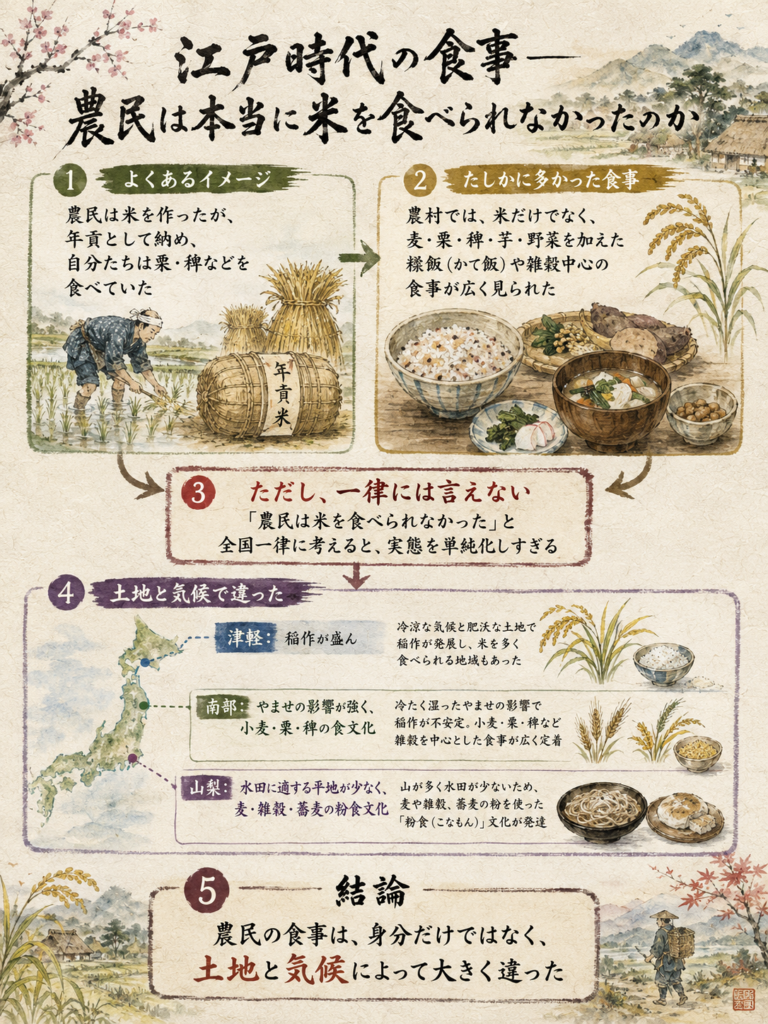 江戸時代の食事――農民は本当に米を食べられなかったのかの図