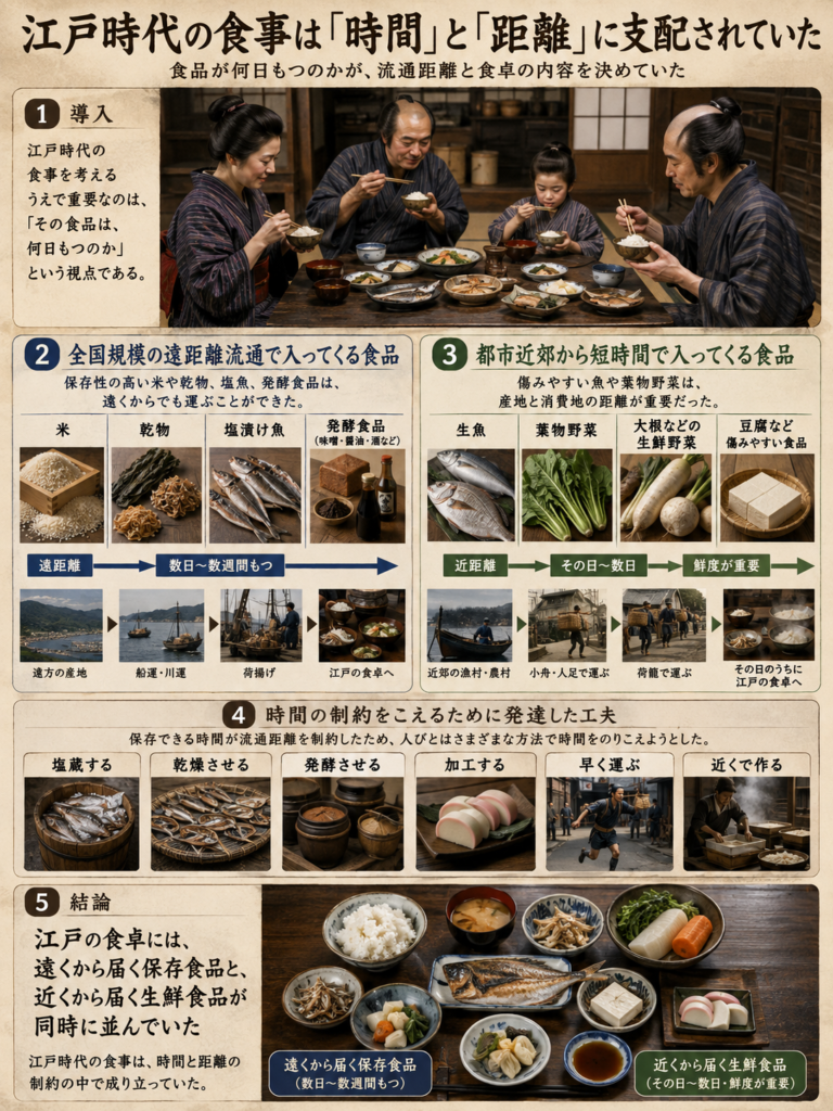 江戸時代の食事は「時間」と「距離」に支配されていた