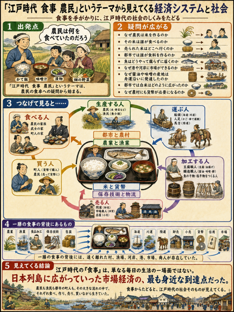 「江戸時代 食事 農民」というテーマからから見えてくる経済システムと社会